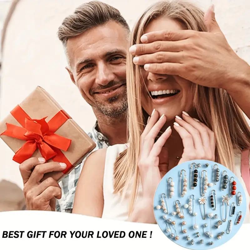 SET DE 8 BROCHES DECORATIVOS Y ELEGANTES