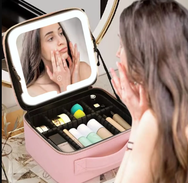 ORGANIZADOR PROFESIONAL DE MAQUILLAJE CON LUZ LED