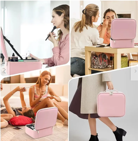 ORGANIZADOR PROFESIONAL DE MAQUILLAJE CON LUZ LED