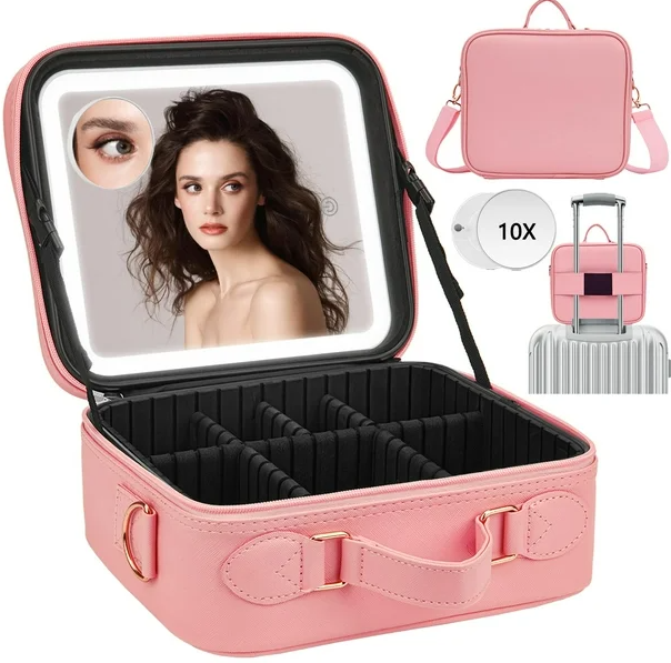 ORGANIZADOR PROFESIONAL DE MAQUILLAJE CON LUZ LED