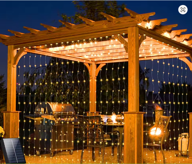 CORTINA DE LUCES LED 3X3 SOLAR