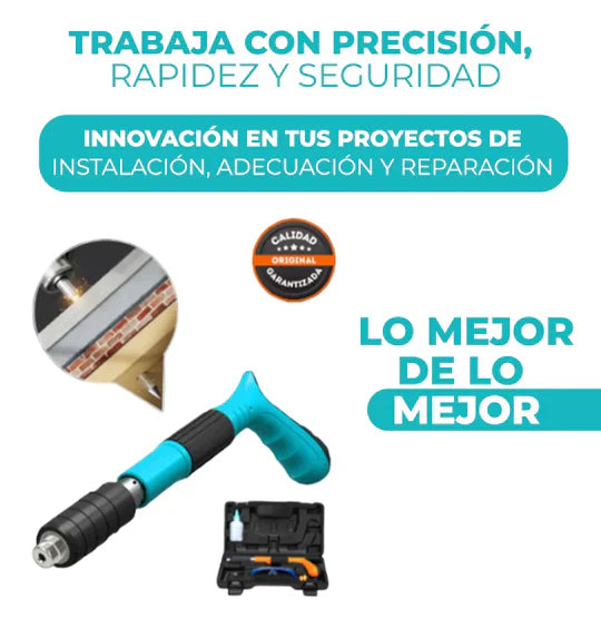 PISTOLA DE IMPACTO + 100 CLAVOS FULMINANTES|ENVÍO GRATIS